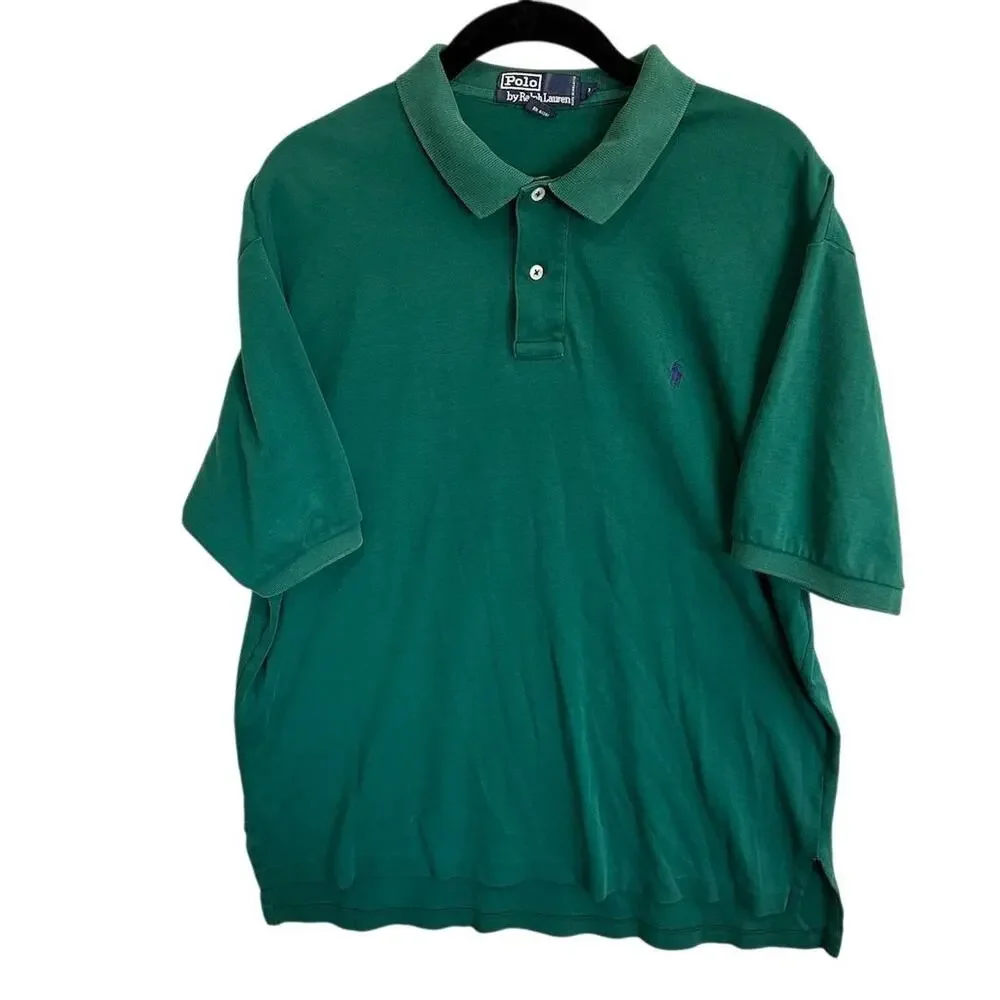 Polo Ralph Lauren Men's Green Polo Shirt Size 44‎ in Short Sleeve Casual - L